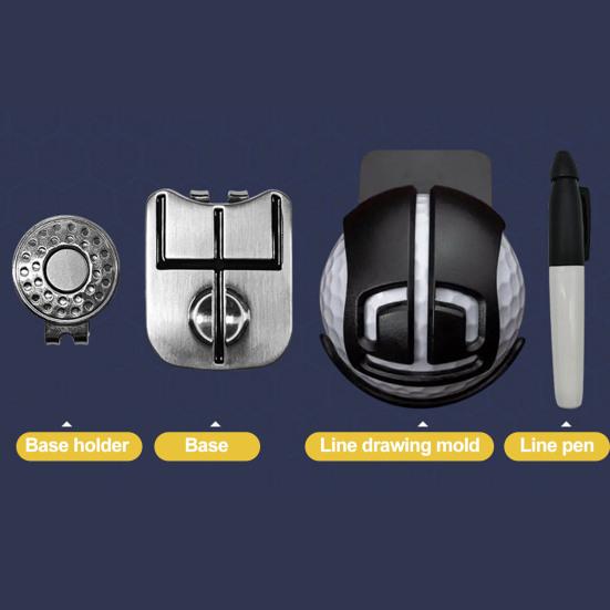 Golf Putter Alignment Aid Kit Golf Ball Marker Lightweight Portable Golf Putting Accuracy Marker Training Tool