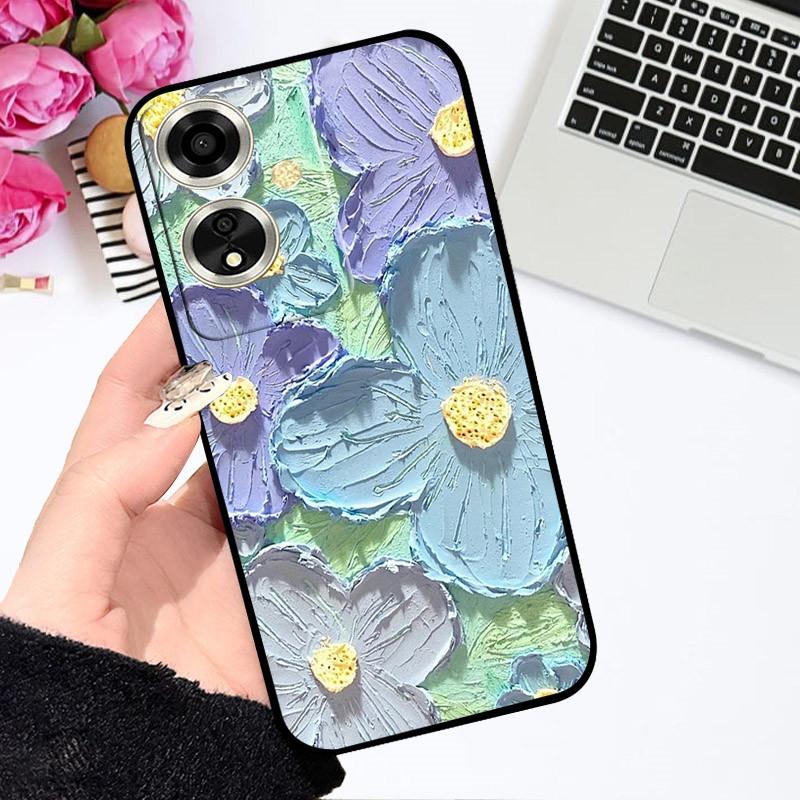 Чехол для OPPO A79 5G Чехол для OPPO A79 Чехол Funda Coque Цветочный Рисунок Мультяшный Силиконовый Мягкий ТПУ Бампер для Телефона Для OPPO A79 5G Чехлы