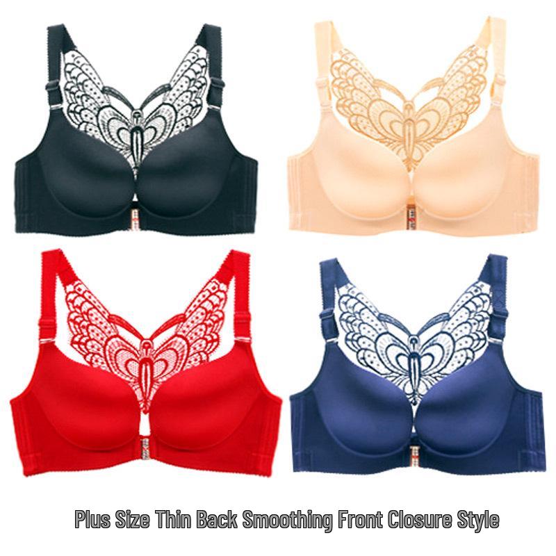 Глянцевый бесшовный бюстгальтер без косточек большого размера для женщин - Тонкий стиль, Формирование фигуры, Боковая поддержка