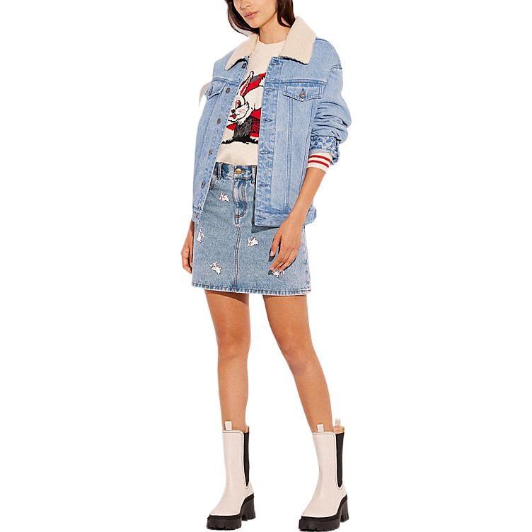 COACH X White Rabbit FW22 Denim Short Skirts Women's CG252-BL-MC