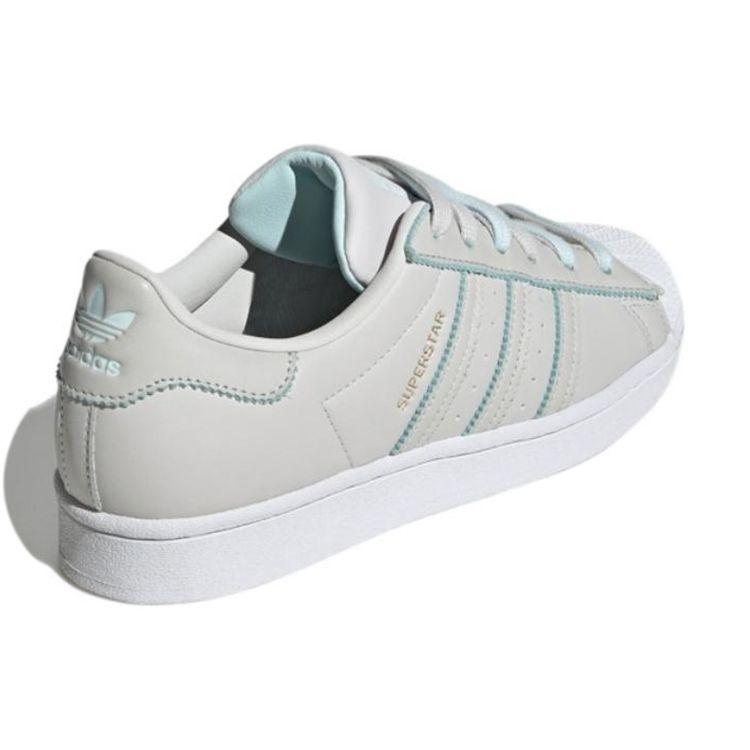 adidas Женские кроссовки Superstar Grey Grey-One Gold-Metallic Почти Blue GX2010