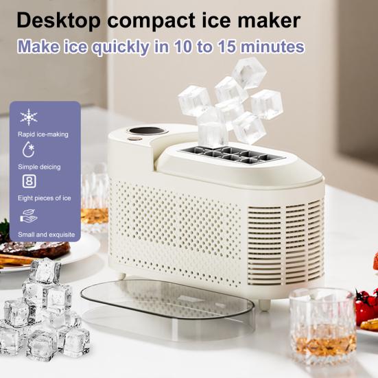 Настольная машина для приготовления льда пищевого качества, большой вместимости, малошумная, компактная, портативная конструкция, автоматический контейнер для льда, льдогенератор