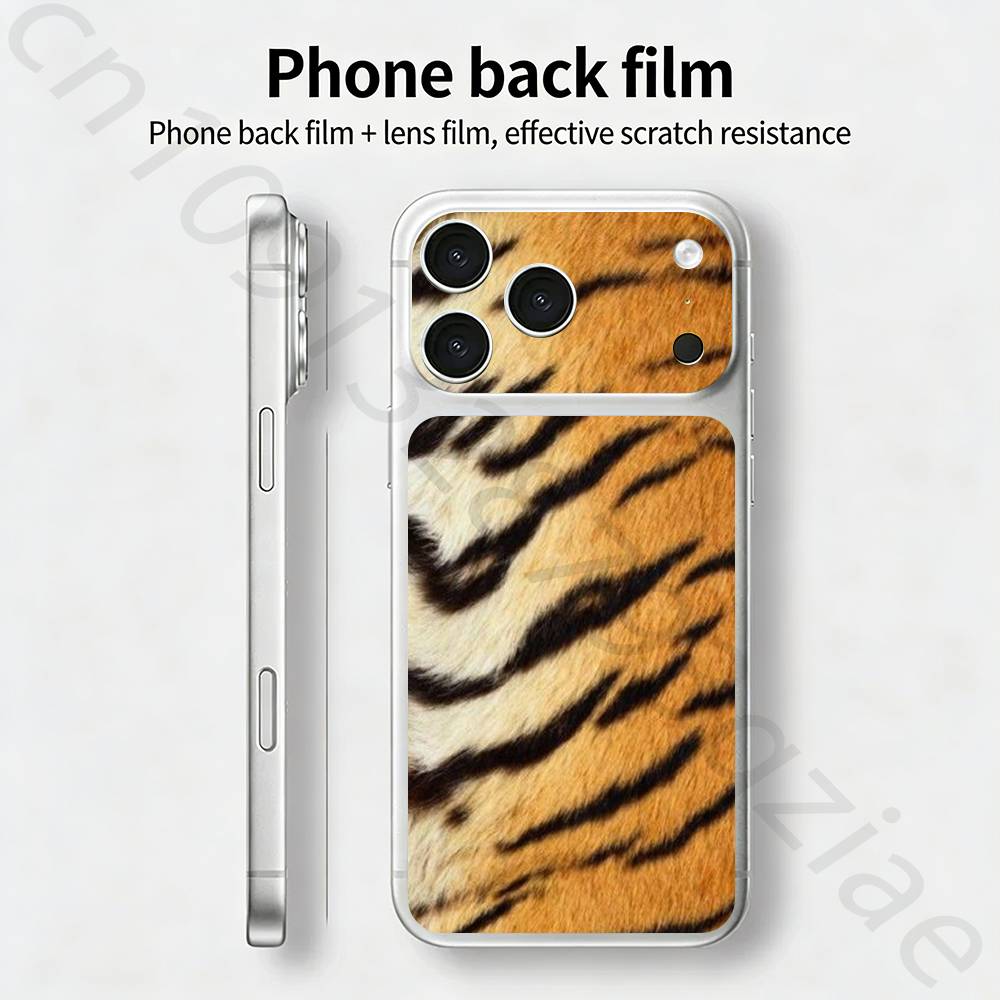 Модная декаль-наклейка 'Тигровый леопардовый принт TICKET' Skin Wrap для iPhone 17 Pro/Pro max Защитная пленка для задней панели, рамки, камеры