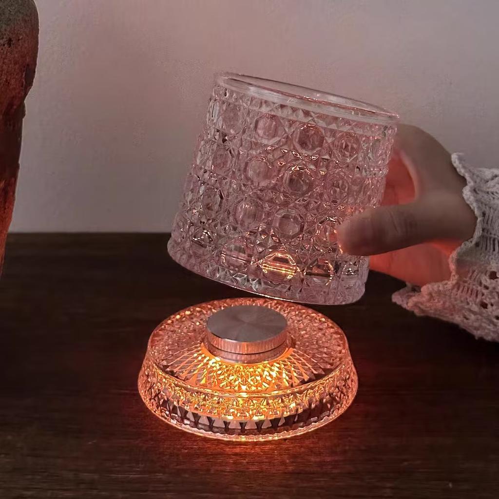 Rotating Whiskey Cup With Led Lamp Holder Crystal Glasses Tumbler for Cocktail Scotch, Bourbon, Gin, Brandy Home Bar Accessories