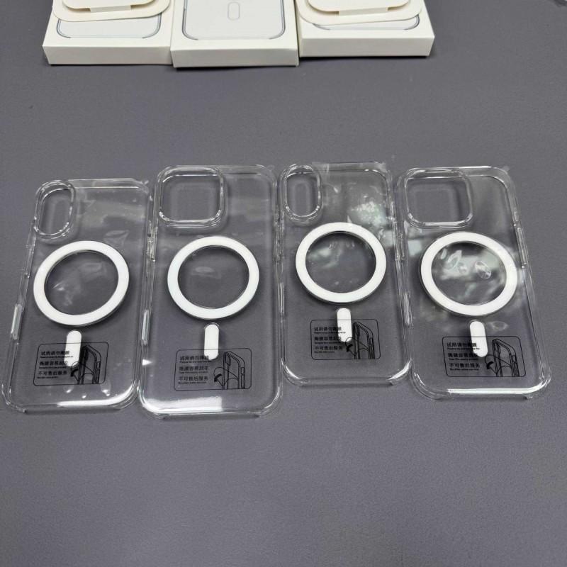 Clear Phone Case IPhone 18 Pro Max 17 16 15 Magnetic With Camera Button Shockproof