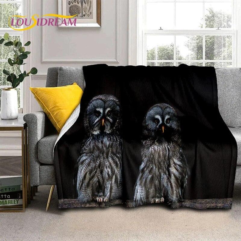 3D мультфильм милая сова серии HD одеяло, мягкое одеяло для дома, спальни, кровати, дивана, пикника, путешествия, офиса, чехол для отдыха, детское одеяло