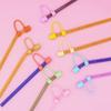 10pcs 10mm Dustproof Plug Silicone Straw Sleeve Simple Straw Cover  Drinking Straws