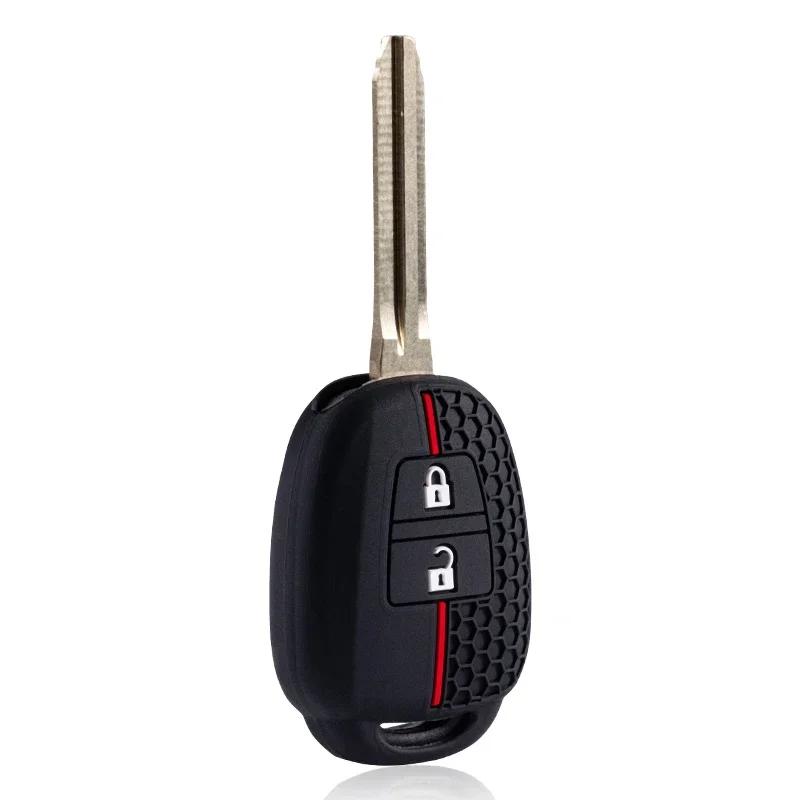 Силиконовый чехол-брелок для автомобильного ключа Toyota Camry Corolla Rav4 Vios Prius C Highlander Держатель корпуса пульта