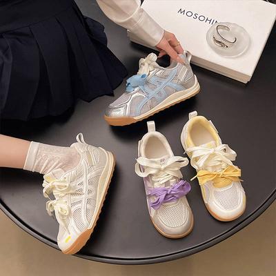 Повседневная обувь на платформе женская весенне-осенняя новая сетчатая дышащая женская универсальная спортивная женская обувь