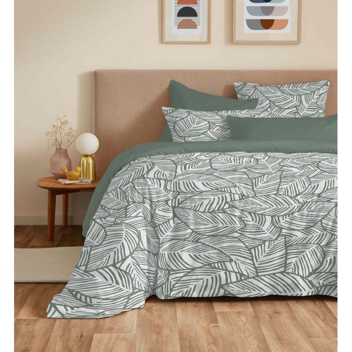 Pack complet housse de couette réversible "Vanessa" 6 pièces pour lit 180 x 200 "King Size" Fira Romarin