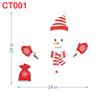 2024 New Christmas Snowman Expression Magnetic Refrigerator Sticker DIY Cartoon Garage Door Waterproof Wall Sticker Decoration