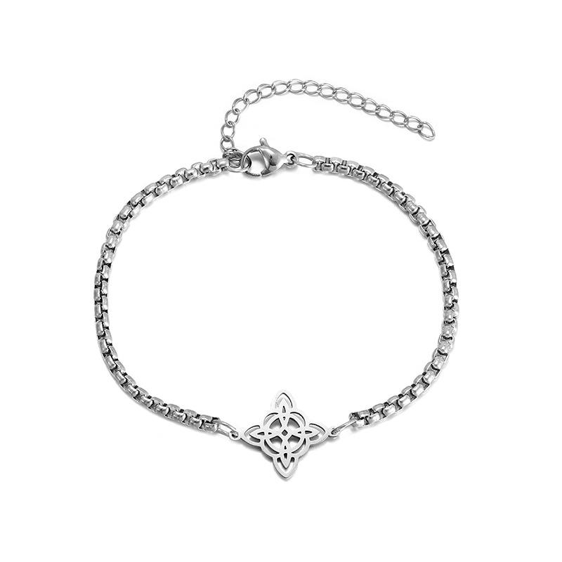 Персонализированный браслет с кельтским узлом ведьмы, модный европейский и американский, из нержавеющей стали