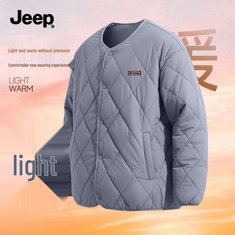 Jeep Мужская утепленная куртка свободного кроя с пониженной линией плеча и флисовой подкладкой