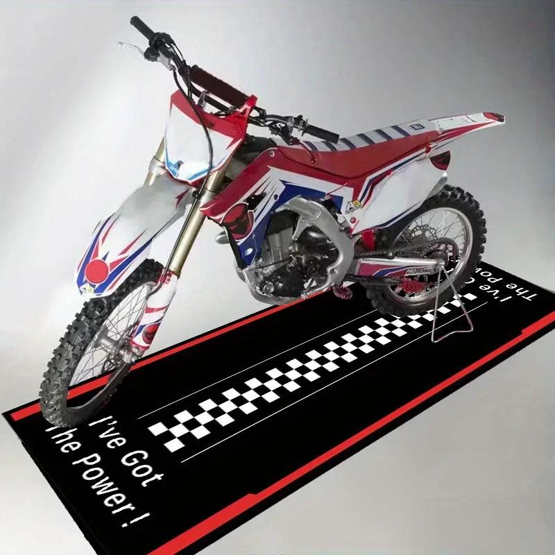 Racing Motorcycle Mat: Anti-Slip Long Garage Carpet, Cool Display Rug For Home Decor