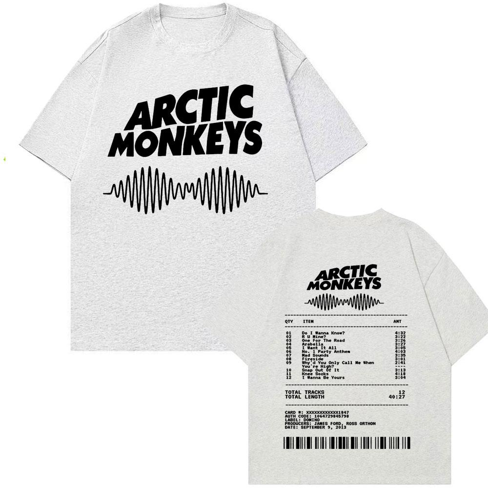 Футболка с графическим принтом музыкального альбома Arctic Monkeys для мужчин и женщин, винтажные футболки в уличном стиле, 100% хлопок, повседневная футболка большого размера