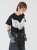 Beams Boy S/S TEE [Special Order] Wrangler X Maturely Fringe Short Sleeve T-Shirt Women's Black Free