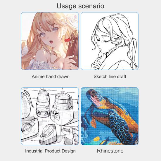 Светодиодная копировальная доска А4 Чертежная доска Трафареты для рисования Анимация Ультратонкий дизайн Копировальные инструменты с регулируемой яркостью