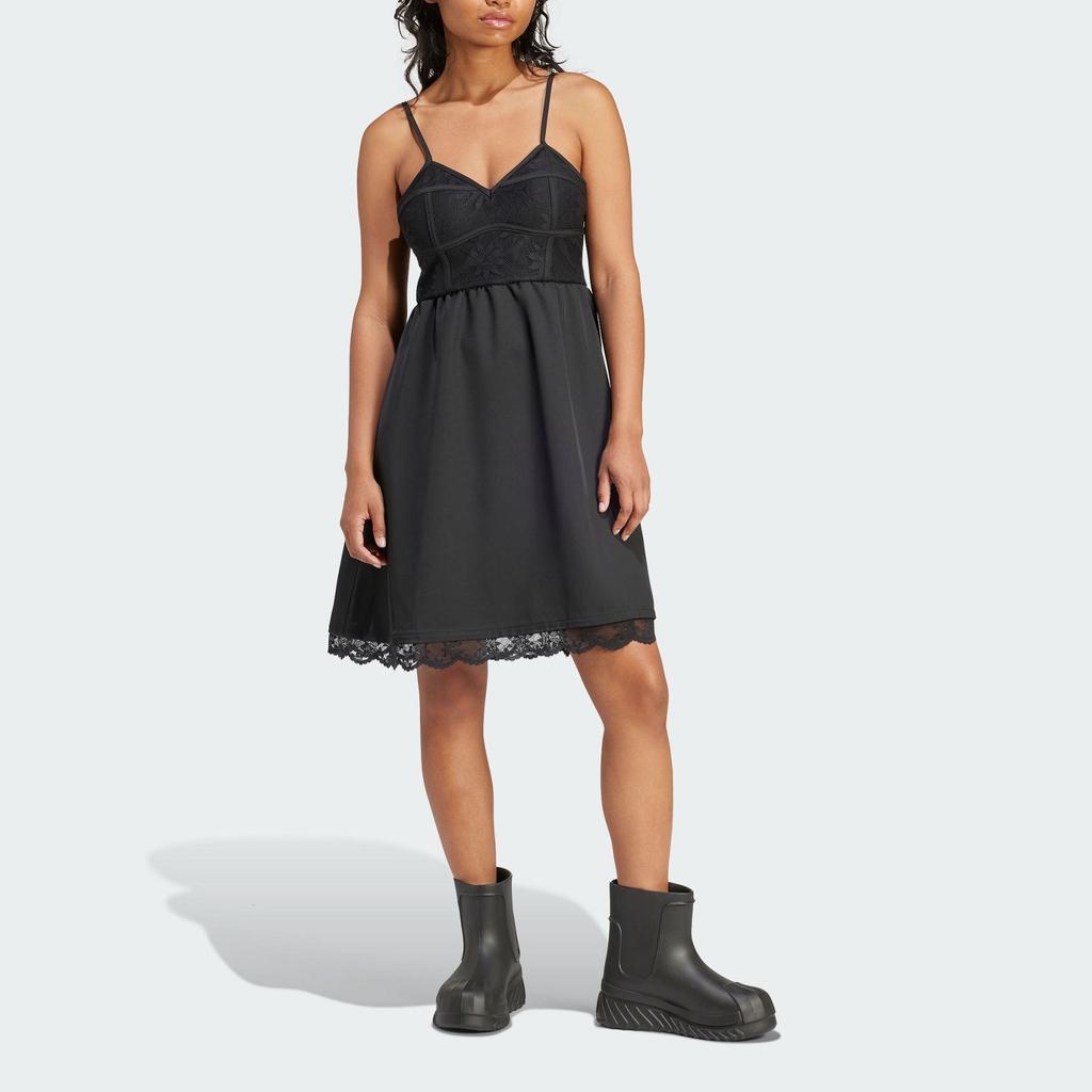 (WMNS) adidas Lace Dress Asia Sizing 'Black' Women's IX6966