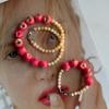 Stackable Beads Fruit Necklace Colorful Beads Fruits Bracelet Bohemian Collarbone Chain  Women
