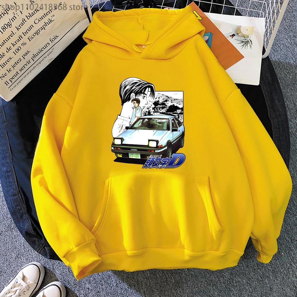 Initial D HoodiesTakumi Fujiwara Vintage Sweatshirts Clothes Anime Tops Streetwear Men Clothing Women Long Sleeve Pullovers