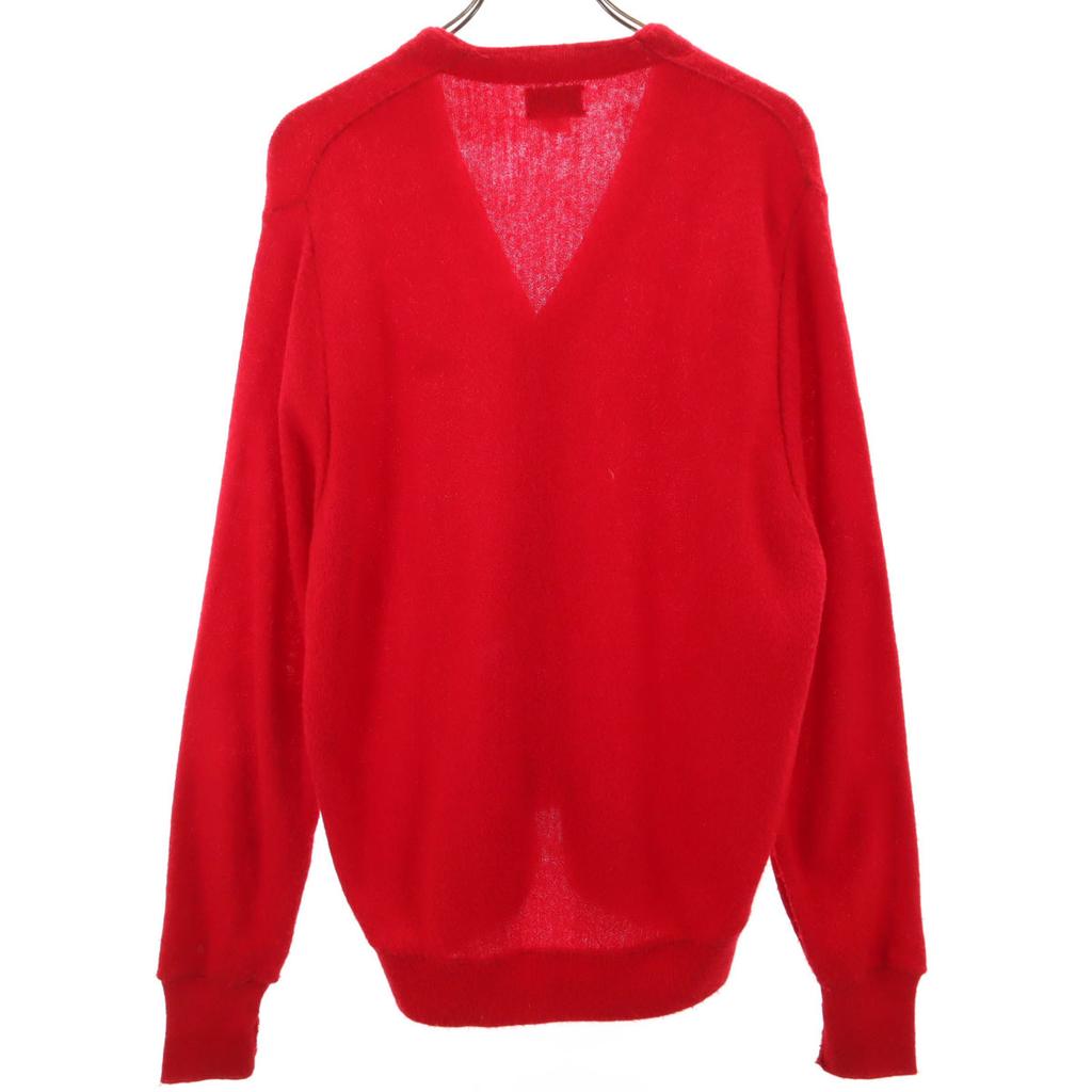 IZOD LACOSTE 90s Acrylic Old Long sleeve knit cardigan M Red Men's Used