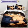 3pcs Duvet Cover Set (1*Duvet Cover + 2*Pillowcase, Without Core), Detective Conan Print Soft All‑Season Bedding Set, Home Bedroom Decor Gift