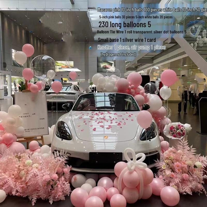 Car Showroom Balloon Chain Decoration for New Car Delivery Ceremony