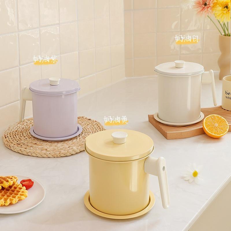 Nordic Cream Style Oil Filter Jug with Mesh Kitchen Cooking Tool Set