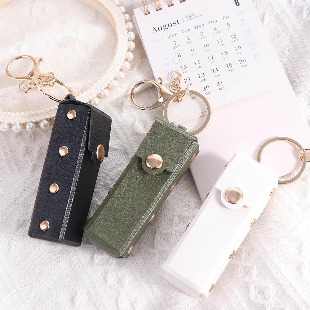 Waterproof Lipstick Bag With Keychain Lipsticks Protective Cover Mini Lipstick Pouch Travel