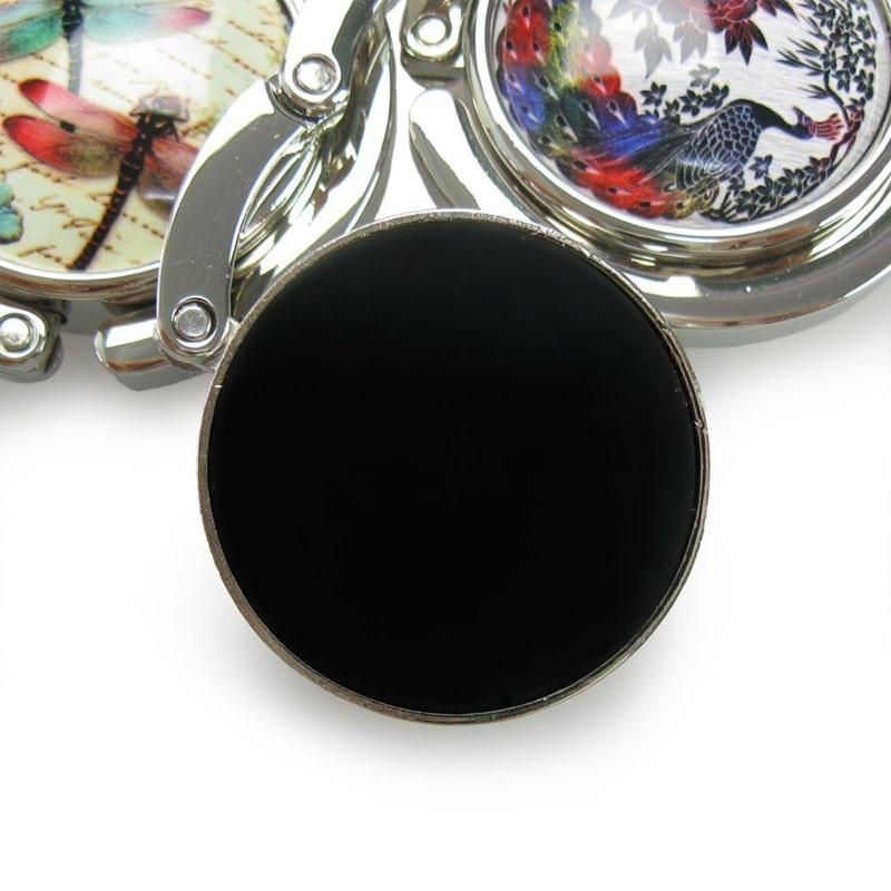 Складной крючок-вешалка для поддержки сумок и мешков с изображением стрекозы/павлина в подарок