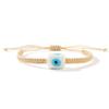 Summer Minimalist Bracelet Women Luxe Drum Eye Crystal Jewelry Cord Knot