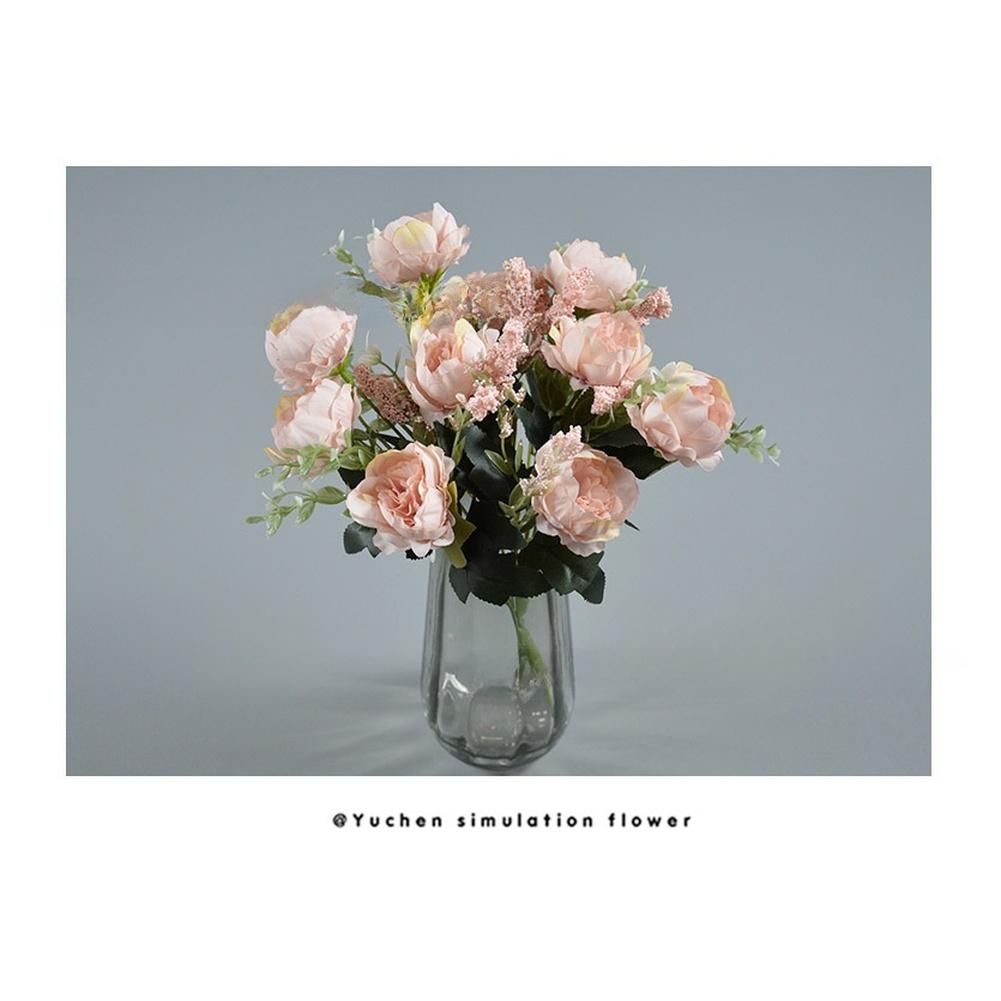 Realistic Silk Petals Peony Bouquet 5 Head Peony Bouquet