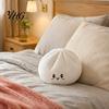 Polyester Fiber Stuffed Toy Giant Dumpling Pillow, Cute Plush Steamed Bun Squeeze Toy, Decorative Home Accessory Slow Rising Stress Ball for