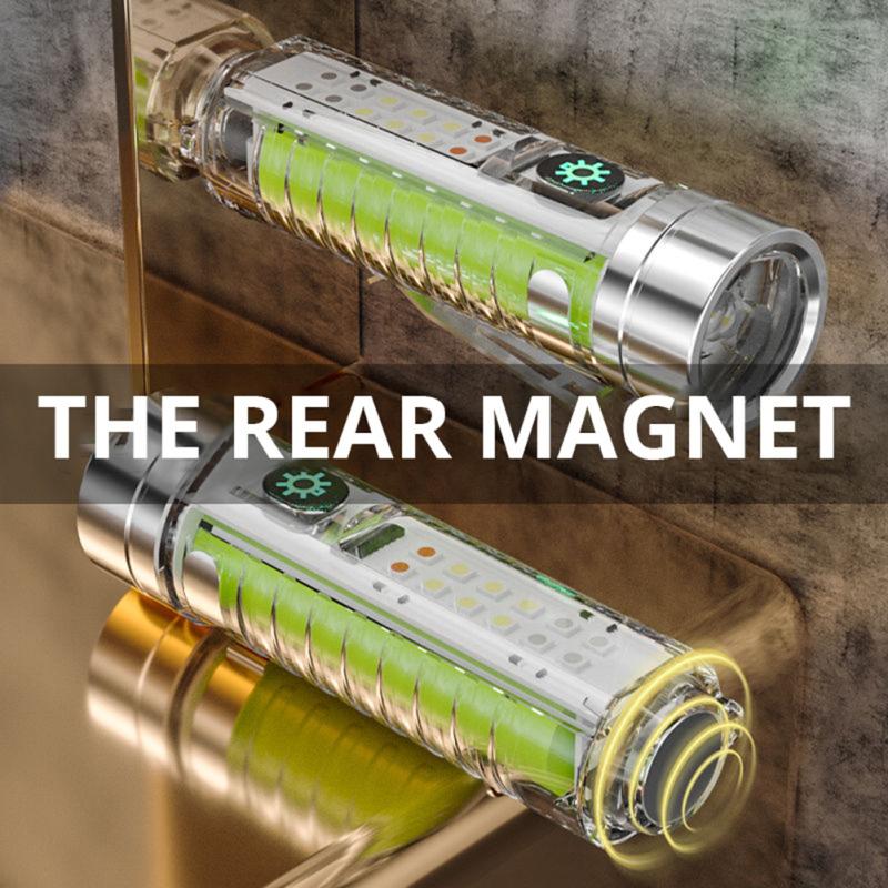 Мини-фонарик светодиодный 3800 лм Встроенная литиевая батарея 1800 мАч Многофункциональный Сверхъяркий Рабочий