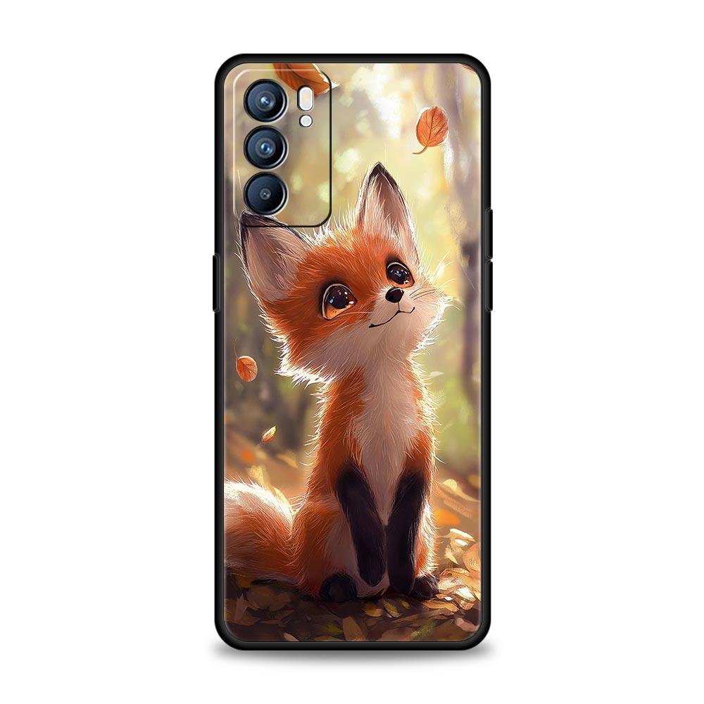 Чехол для телефона Красная Лиса для Oppo A17 A31 A54 A57 A78 A79 A98 Find X5 X6 Reno 6 7 8 10 11 12 13 F Pro 5G Мягкий ТПУ Чехол Fundas Capas
