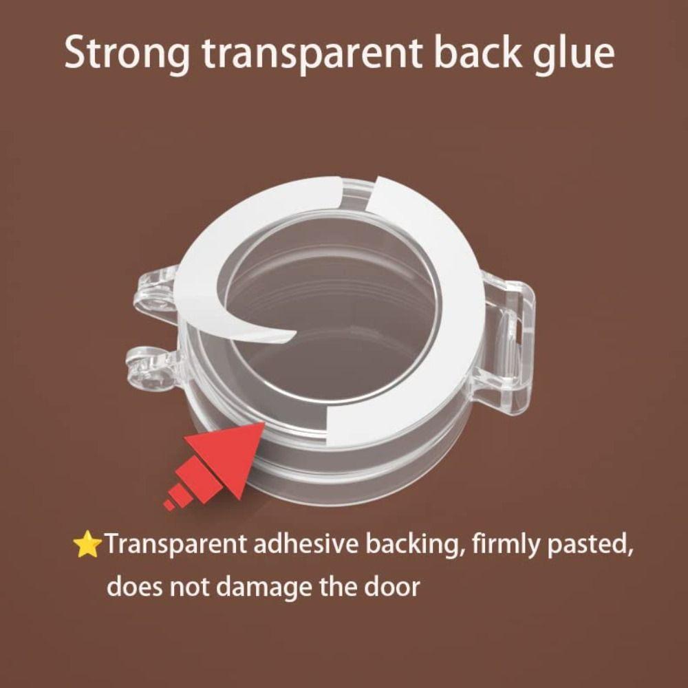 Transparent Door Deadbolt Lock Kids Protection Baby Safety Lock Cover Door Knob Cover  Home