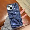 Чехол для телефона с 3D-эффектом мятой текстуры с покрытием Ins для iPhone 16 15 14 Plus 13 12 Pro Max 11, мягкая ударопрочная крышка с волнообразной текстурой