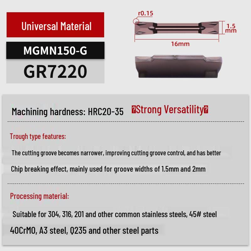 MGGN400/MGMN300/200 CNC Grooving and Parting Cutter Blade