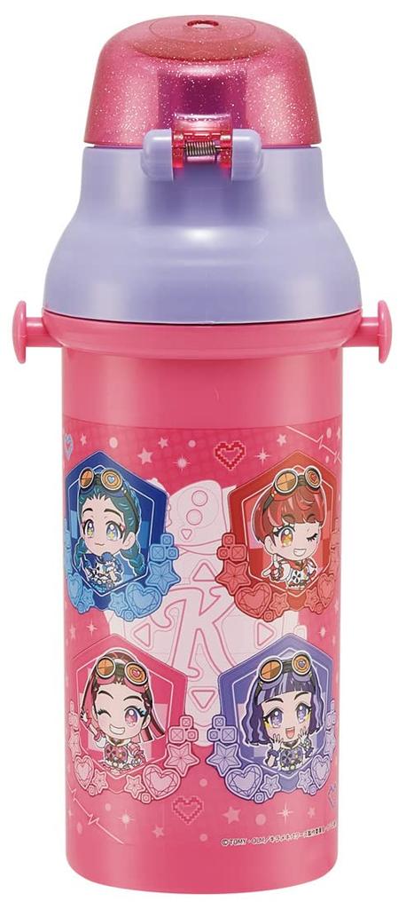 Skater Plastic Water Silver Ion Big Friends X Warrior Kirameki Made in Japan Children's Bottle, 480ml, Ag+ Antibacterial, Powers, (PSB5SANAG-A)