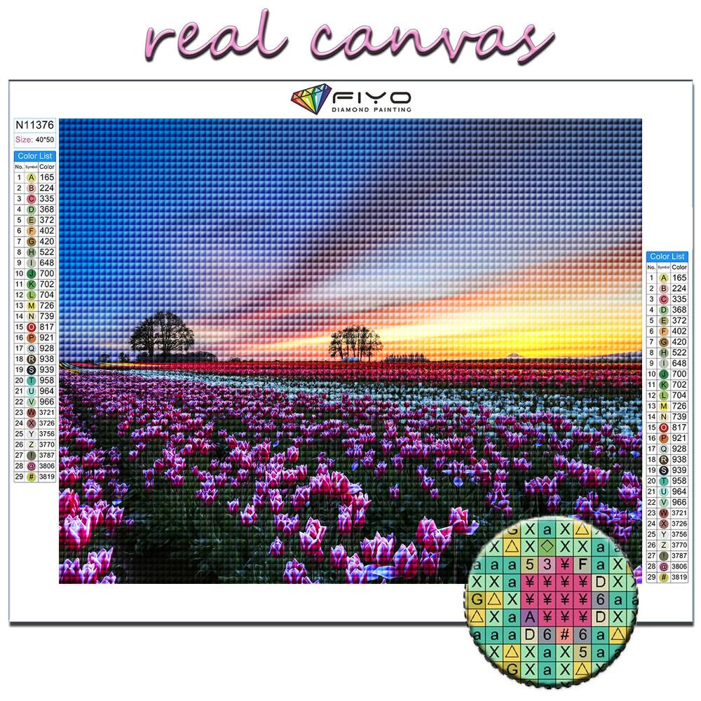 5D DIY Алмазная вышивка Цветы Тюльпаны Алмазная картина Мозаика Украшение дома