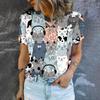 Women's T-shirt Summer Fashion Women's Clothing Trend T-Shirt Kitten Printing T-shirt Daily Versatile Women's T-shirt