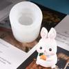 Милый кролик силиконовая форма Diy помадка для выпечки маленький белый кролик мусс форма для торта