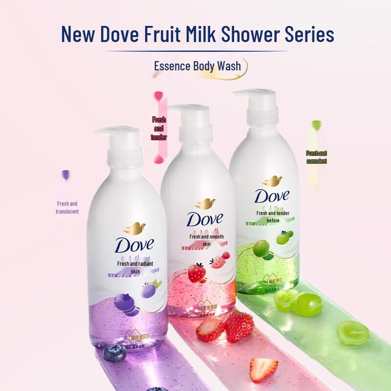 Dove Essence Shower Gel - Sweet Strawberry Oat Milk