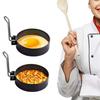 2PCS Round Frying Pan Mold Stainless Steel Egg Rings Pancake Cooking Ring  Restaurant