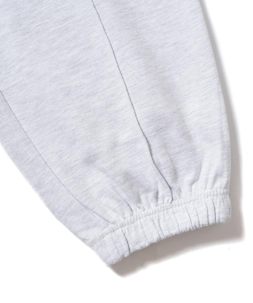 GAKKAI UNIONS Pintuck Wide Sweat Jogger Pants White Melange