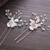 Rhinestone Crystal Flower Hairpins Hair Jewelry Vine Hair Pin  Graduation Ceremonies