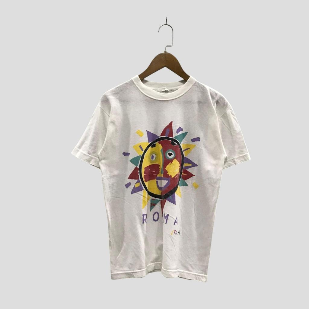 Vintage Ken Done T-Shirt 90s Pop Art Roma Art Printed Tee Size M