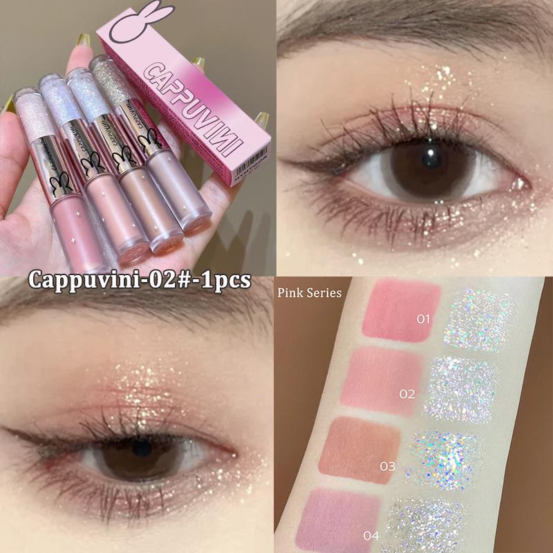 Жидкие тени для век Cool Black Series, перламутровая подводка для глаз, блестящие блестки, ручка шелкопряда, подсветка косметики для глаз, блестящий макияж