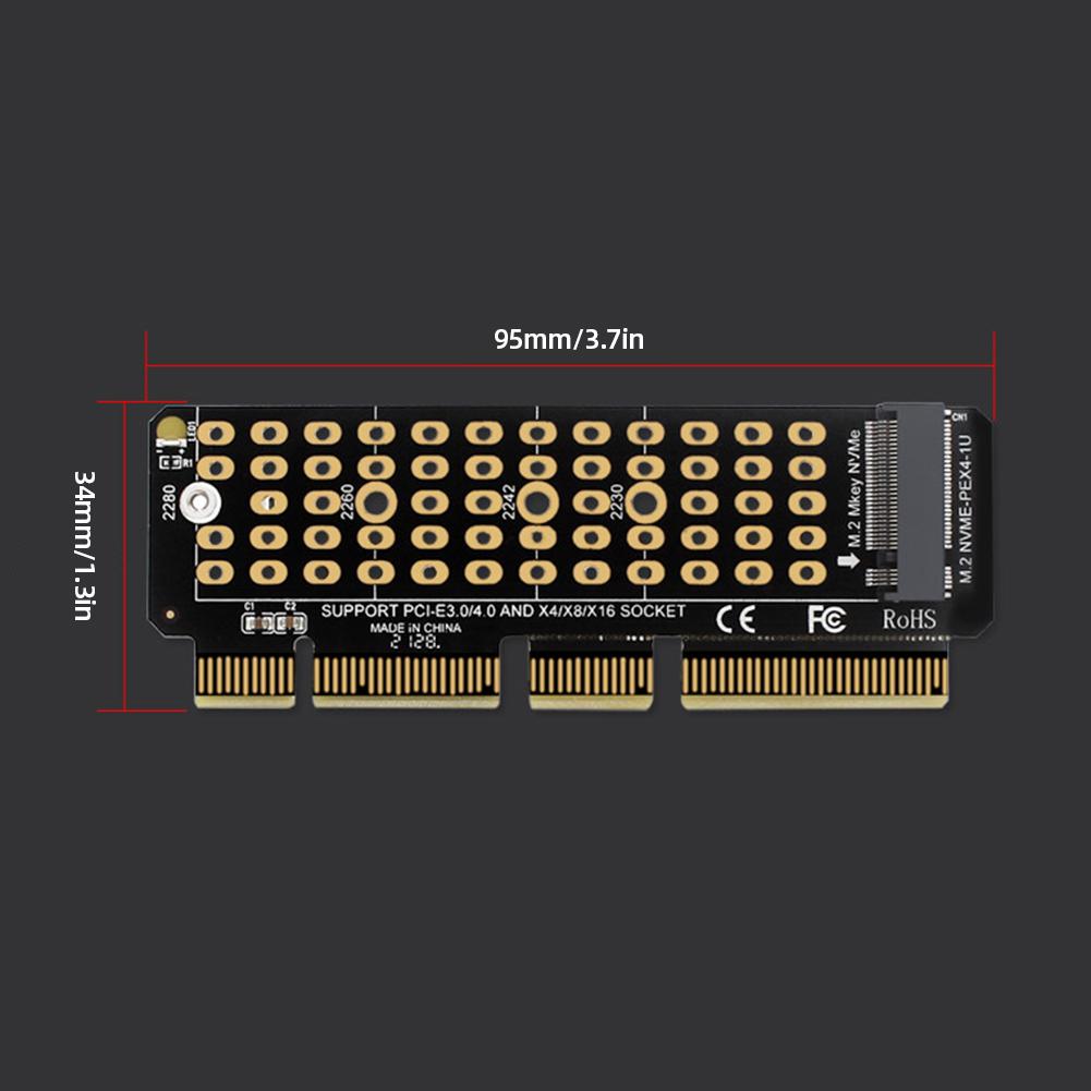 Адаптер-карта M2 NVME, карта-ускоритель M.2 M-Key, полная скорость X4, конвертер M.2 в PCI-E4.0, поддержка 1U сервера, для M.2 SSD 2230-2280