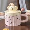 Cute Bear With Lid Spoon Cartoon Cup Cream Cake Mug Milk Breakfast Office Coffee Cup Souvenir